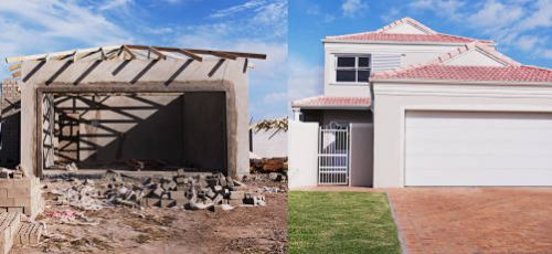 Before and after shot of home from start to finish - The house designs displayed in this image represent a simulation of a real product and have been changed or altered enough by our team of retouching and design specialists so that they are free of any copyright infringementshttp://195.154.178.81/DATA/i_collage/pi/shoots/784628.jpg